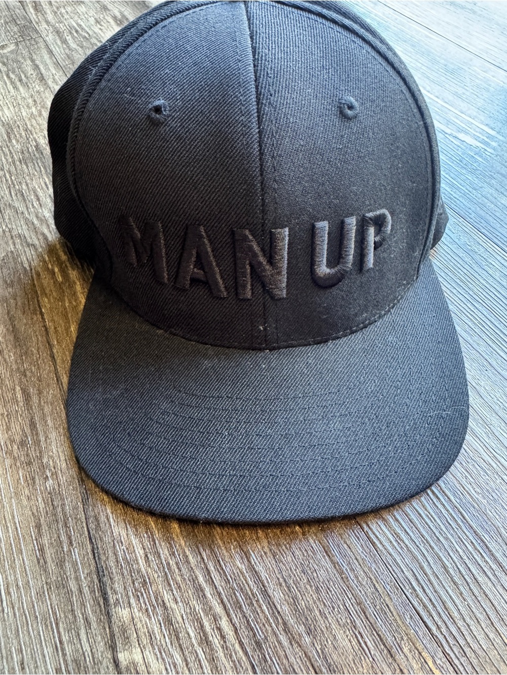 “Man up” black Snapback Hat